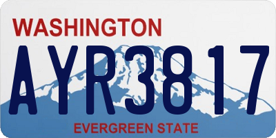 WA license plate AYR3817