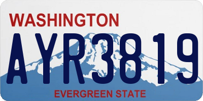 WA license plate AYR3819
