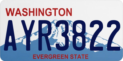 WA license plate AYR3822