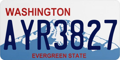 WA license plate AYR3827