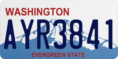 WA license plate AYR3841