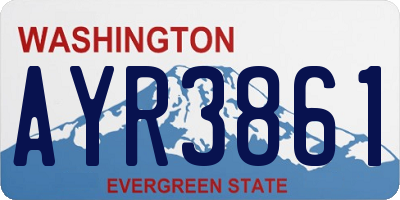 WA license plate AYR3861