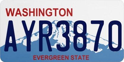 WA license plate AYR3870