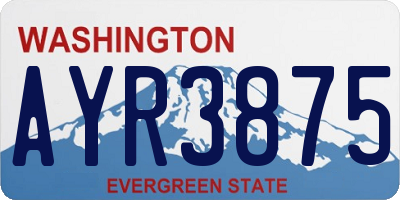 WA license plate AYR3875