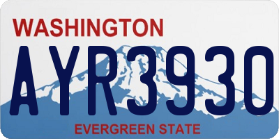 WA license plate AYR3930