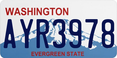 WA license plate AYR3978