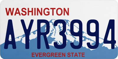 WA license plate AYR3994
