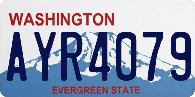 WA license plate AYR4079