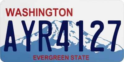 WA license plate AYR4127