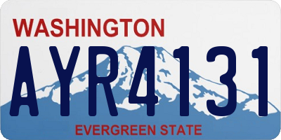 WA license plate AYR4131