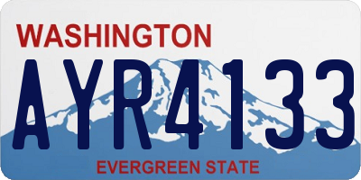 WA license plate AYR4133