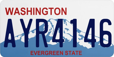 WA license plate AYR4146