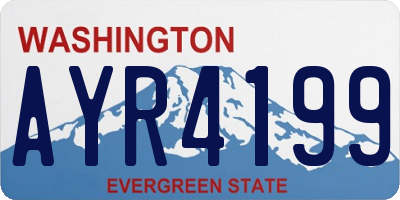 WA license plate AYR4199