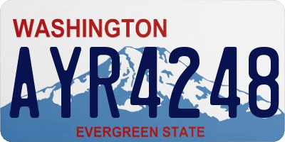 WA license plate AYR4248