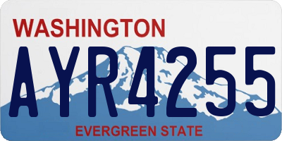 WA license plate AYR4255