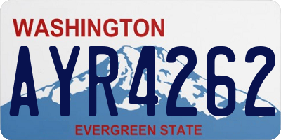 WA license plate AYR4262
