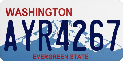 WA license plate AYR4267