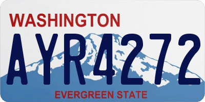 WA license plate AYR4272