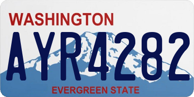 WA license plate AYR4282