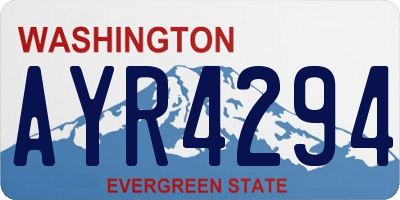 WA license plate AYR4294