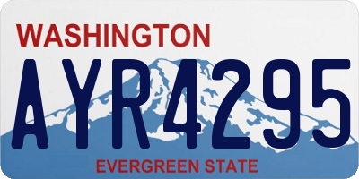 WA license plate AYR4295