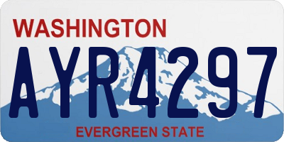 WA license plate AYR4297
