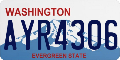 WA license plate AYR4306