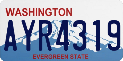 WA license plate AYR4319