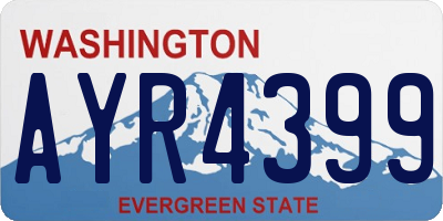 WA license plate AYR4399