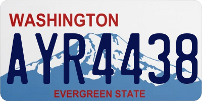 WA license plate AYR4438