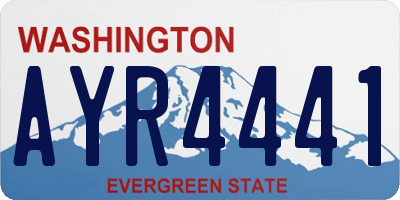WA license plate AYR4441