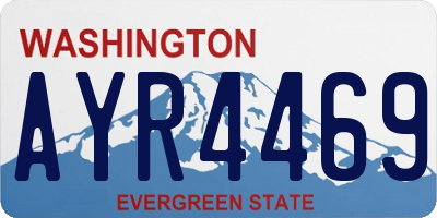 WA license plate AYR4469