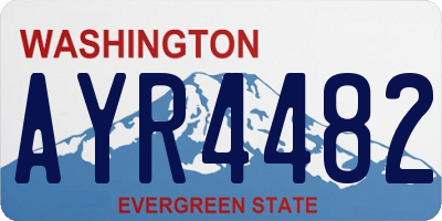 WA license plate AYR4482