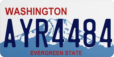WA license plate AYR4484