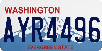 WA license plate AYR4496