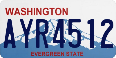 WA license plate AYR4512
