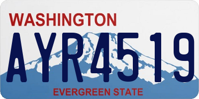 WA license plate AYR4519