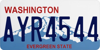 WA license plate AYR4544