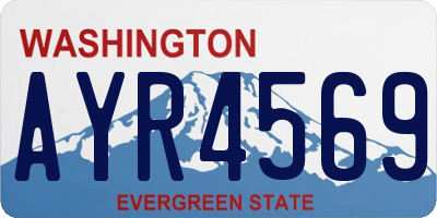 WA license plate AYR4569