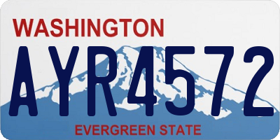 WA license plate AYR4572