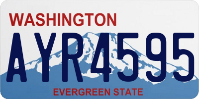 WA license plate AYR4595