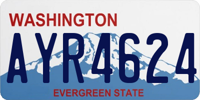 WA license plate AYR4624