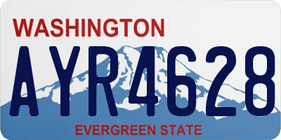 WA license plate AYR4628