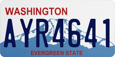 WA license plate AYR4641