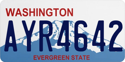 WA license plate AYR4642