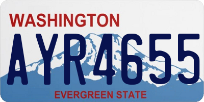 WA license plate AYR4655
