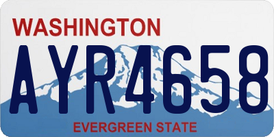 WA license plate AYR4658