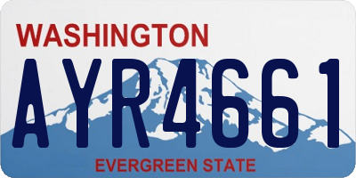 WA license plate AYR4661