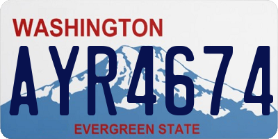 WA license plate AYR4674