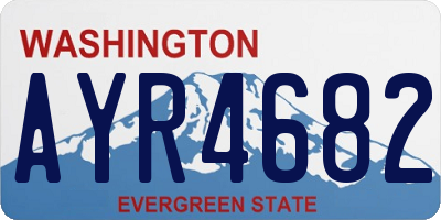 WA license plate AYR4682